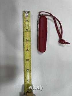 Victorinox Coach Climber Swiss Army Knife with red leather handle