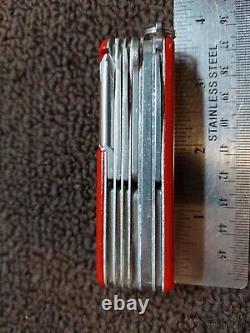 Victorinox Craftsman Swiss Army Knife 91mm, 6-Layer, Red, Retired. (BENT TIP)