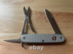 Victorinox Custom Silver Alox 93mm Swiss Army Knife Modded withBrass Liner