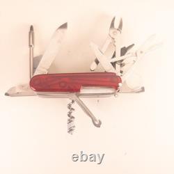 Victorinox CyberTool Lite Swiss Army Knife Ruby Red 91mm LED Light Bit Driver