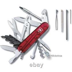 Victorinox Cybertool 34 Swiss Army Knife (Translucent Red) 1.7725. T