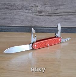 Victorinox Elinox Red Alox Model 1961 Soldier Swiss Army Knife Old Cross 93mm