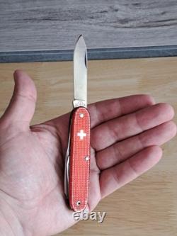 Victorinox Elinox Red Alox Model 1961 Soldier Swiss Army Knife Old Cross 93mm