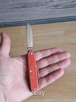Victorinox Elinox Red Alox Model 1961 Soldier Swiss Army Knife Old Cross 93mm