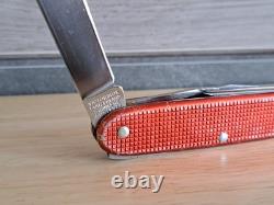 Victorinox Elinox Red Alox Model 1961 Soldier Swiss Army Knife Old Cross 93mm