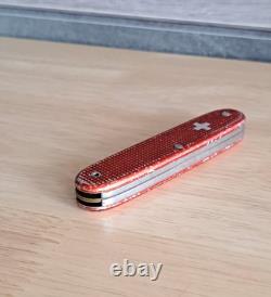 Victorinox Elinox Red Alox Model 1961 Soldier Swiss Army Knife Old Cross 93mm