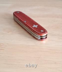 Victorinox Elinox Red Alox Model 1961 Soldier Swiss Army Knife Old Cross 93mm