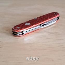 Victorinox Elinox Red Alox Model 1961 Soldier Swiss Army Knife Old Cross 93mm