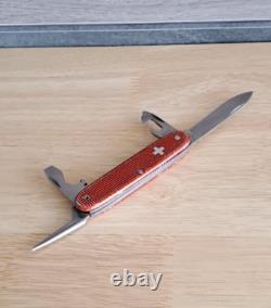 Victorinox Elinox Red Alox Model 1961 Soldier Swiss Army Knife Old Cross 93mm