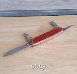 Victorinox Elinox Red Alox Model 1961 Soldier Swiss Army Knife Old Cross 93mm