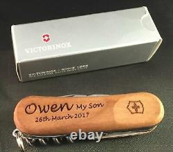 Victorinox Huntsman Swiss Army Knife Walnut Wood Personalised