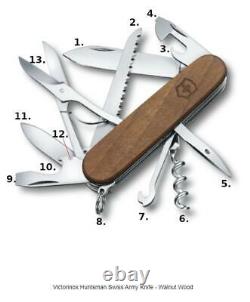 Victorinox Huntsman Swiss Army Knife Walnut Wood Personalised