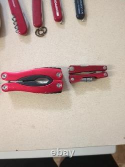 Victorinox Huntsman Swiss Army Pocket Knives Lot Of 14 With Extras