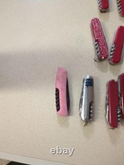 Victorinox Huntsman Swiss Army Pocket Knives Lot Of 14 With Extras