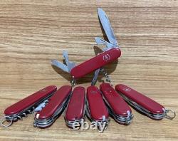 Victorinox Lot of 7 Swiss Army Knife Classic Red Multi-tool Swiss Officer