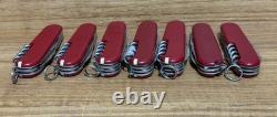 Victorinox Lot of 7 Swiss Army Knife Classic Red Multi-tool Swiss Officer