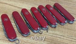 Victorinox Lot of 7 Swiss Army Knife Classic Red Multi-tool Swiss Officer