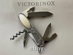 Victorinox MUSHROOMS Carved Stainless Steel Swiss Army Knife Spartan NEW RARE