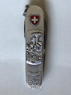 Victorinox MUSHROOMS Carved Stainless Steel Swiss Army Knife Spartan NEW RARE