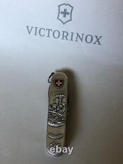 Victorinox MUSHROOMS Carved Stainless Steel Swiss Army Knife Spartan NEW RARE