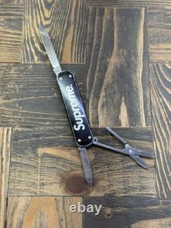 Victorinox Money Clip Black SUPREME Vintage Folding Swiss Army Knife Used Green