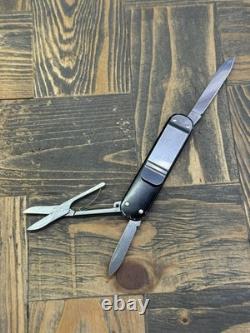 Victorinox Money Clip Black SUPREME Vintage Folding Swiss Army Knife Used Green