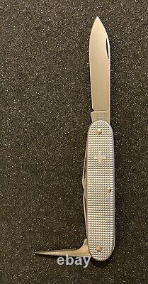 Victorinox Old Cross Electrician Swiss Army Knife All Silver Alox NOS