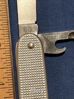 Victorinox Pioneer Alox Swiss Army Knife Silver 93mm 4 Tools 1983 vintage
