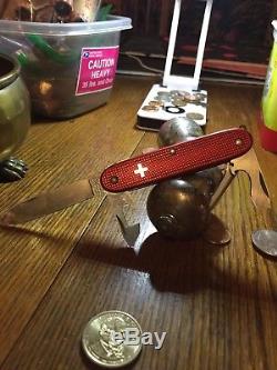 Victorinox Pioneer Swiss Army Knife, Red Alox Handles, Old Cross Multitool