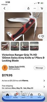 Victorinox Ranger Grip 74 HD 130mm Swiss Army Knife with Pliers & Locking Blade