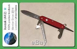 Victorinox Red Alox Farmer Swiss Army Knife Old Cross Brass Liners Vintage