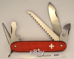 Victorinox Red Alox Farmer Swiss Army knife- used, excellent, old cross #6983