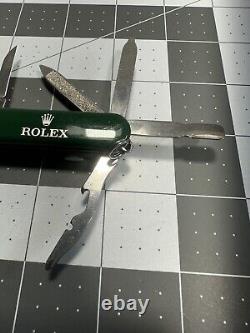 Victorinox Rolex Mini Champ Swiss Army Knife 58MM Green With Pen 7863