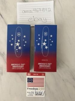 Victorinox SWISS MADE ARMY Knife 250th Limited Edition USA Pioneer Alox