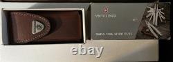 Victorinox SWISS TOOL SPIRIT PLUS Multi-Tool Stainless Steel Leather Case NEW IB