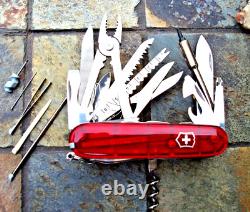 Victorinox SWISSCHAMP XLT Ruby Authentic and Original Swiss Army Knife New