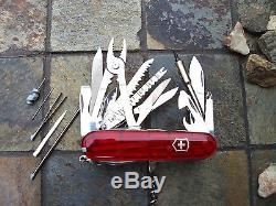Victorinox SWISSCHAMP XLT Ruby Original Swiss Army Knife 53504 NEW! Authentic
