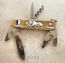 Victorinox Spartan Swiss Army Knife, Carved Stainless Steel, Lion of Lucerne NEW