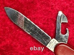 Victorinox Spartan Victoria Red Swiss Army Knife 91mm Vintage Awl Rare Used(V72)