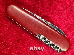 Victorinox Spartan Victoria Red Swiss Army Knife 91mm Vintage Awl Rare Used(V72)