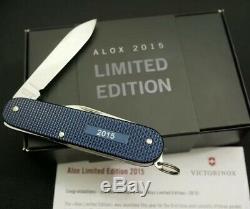 Victorinox Steel Blue Alox CADET Swiss Army Knife 2015 Limited Edition Rare LQQK