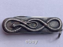 Victorinox Sterling Silver Snake Swiss Army Pocket Knife