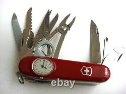 Victorinox SuperTimer Swiss Army Knife + Leather Pouch Discontinued