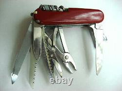 Victorinox SuperTimer Swiss Army Knife + Leather Pouch Discontinued