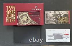 Victorinox Swiss Army 125th Jubilee SwissCard & Leather Case Complete In Box