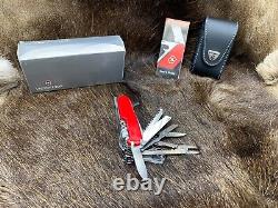 Victorinox Swiss Army 33240 SwissChamp With Red Handle Knife Mint In Box
