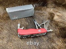 Victorinox Swiss Army 53761 Workchamp With Red Handle Knife Mint In Box