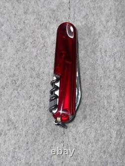 Victorinox Swiss Army 91mm Yeoman Translucent Red, Plus Scales Custom Made