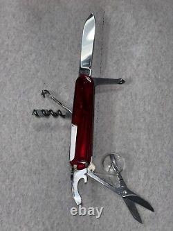 Victorinox Swiss Army 91mm Yeoman Translucent Red, Plus Scales Custom Made