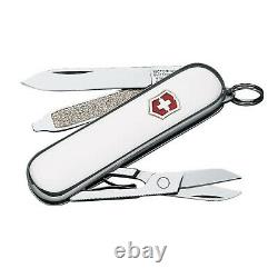 Victorinox Swiss Army Classic Polished Pocket Knife Multi-Tool, Sterling Silver